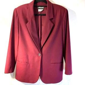 Sag Harbor Petite Size 16P Black 100% Wool Jacket Suit Blaze Women Formal